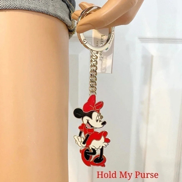 Kate Spade Minnie Mouse Keychain Bag Charm NWT - Picture 3 of 4